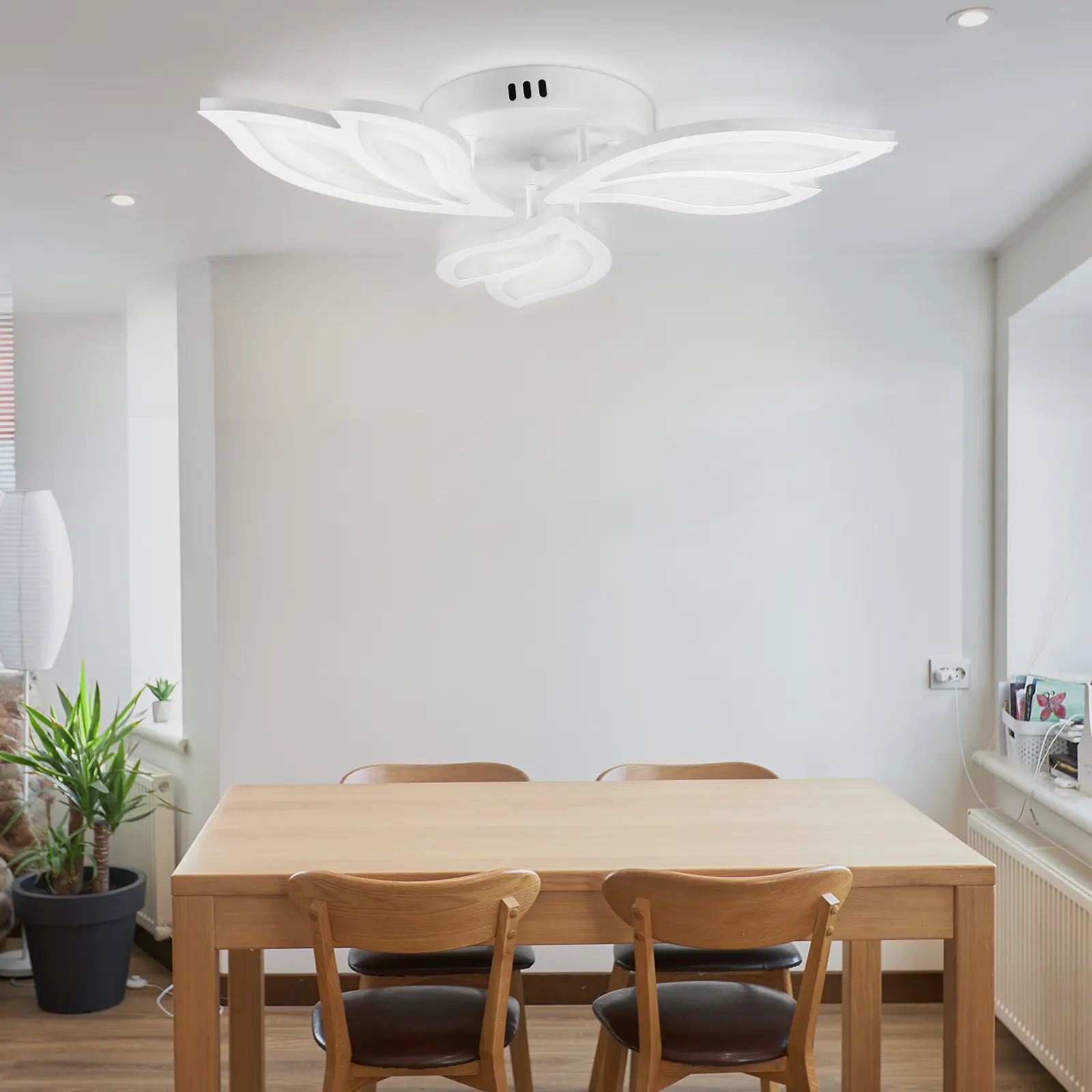 LED Ceiling Light Modern Flower Shape Ceiling Lamp Fixture Metal Acrylic 86-265V 70LM/W for Living Room Bedroom Hall Dining Room