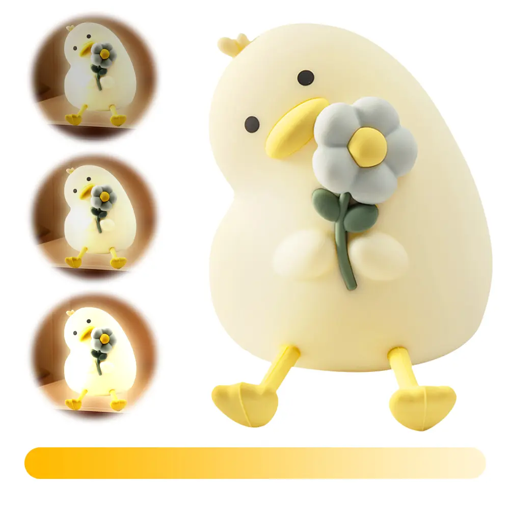 Silicone Pat Night Light Animal Bedside Lamp Eye Caring Atmosphere Light 3 Level Dimmable Cute Nursery Nightlight for Desk Decor