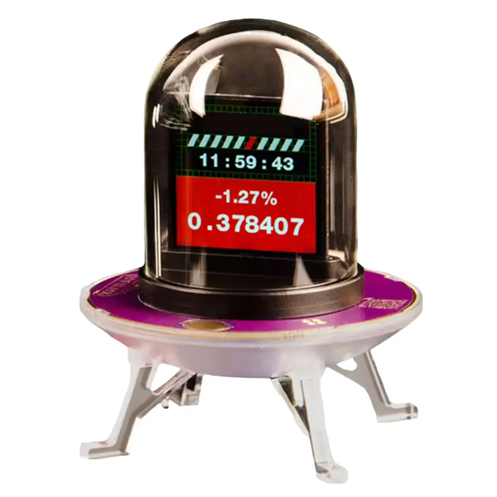 UFO WiFi-Synced Nixie Tube Smart Glow Tube Clock Multi-Function Networked Nixie Tube Digital Desktop Decoration for Home Office