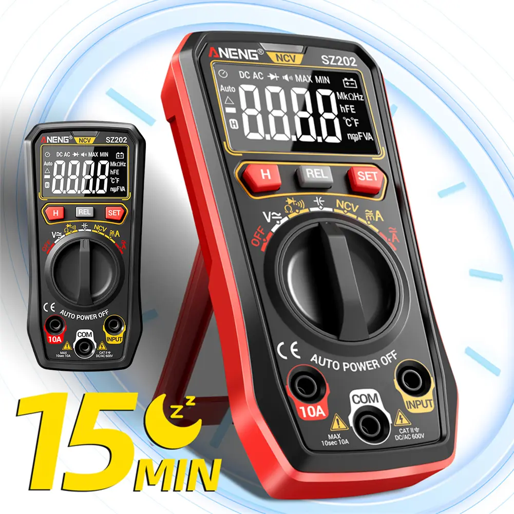 Digital Multimeter Digital Display Intelligent Multimeter Volt Meter NCV Detector for Resistance Capacitance Diode