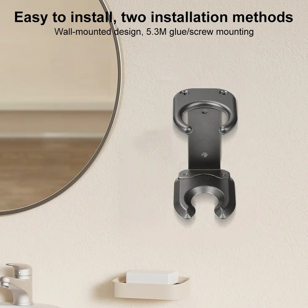 Wall Mounted Blower Holder Shelf Metal Hair Dryer Stand Easy Installation Storage Rack for Dyson Hair Dryer HD08 HD15 HD16 HD18