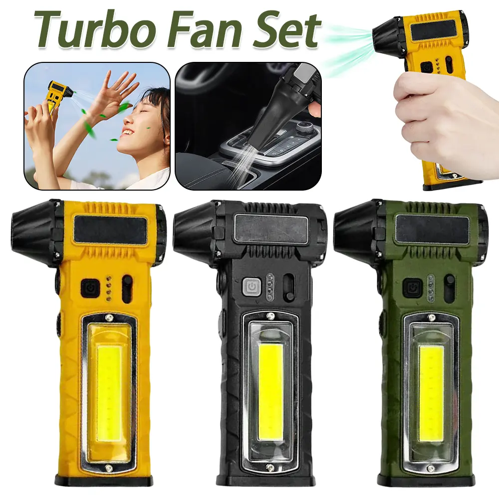 110000 RPM Car Vacuum Cleaner USB Charging Turbo Violent Fan Powerful Air Blower with Light Vacuum Dust Cleaner PC Cleaning Tool