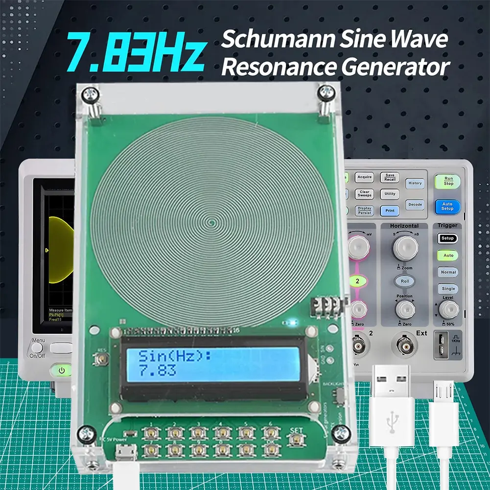 7.83Hz Schumann Waves Resonance Generator Ultralow Frequency Pulse Audio Resonator Sine Wave Resonance Generator