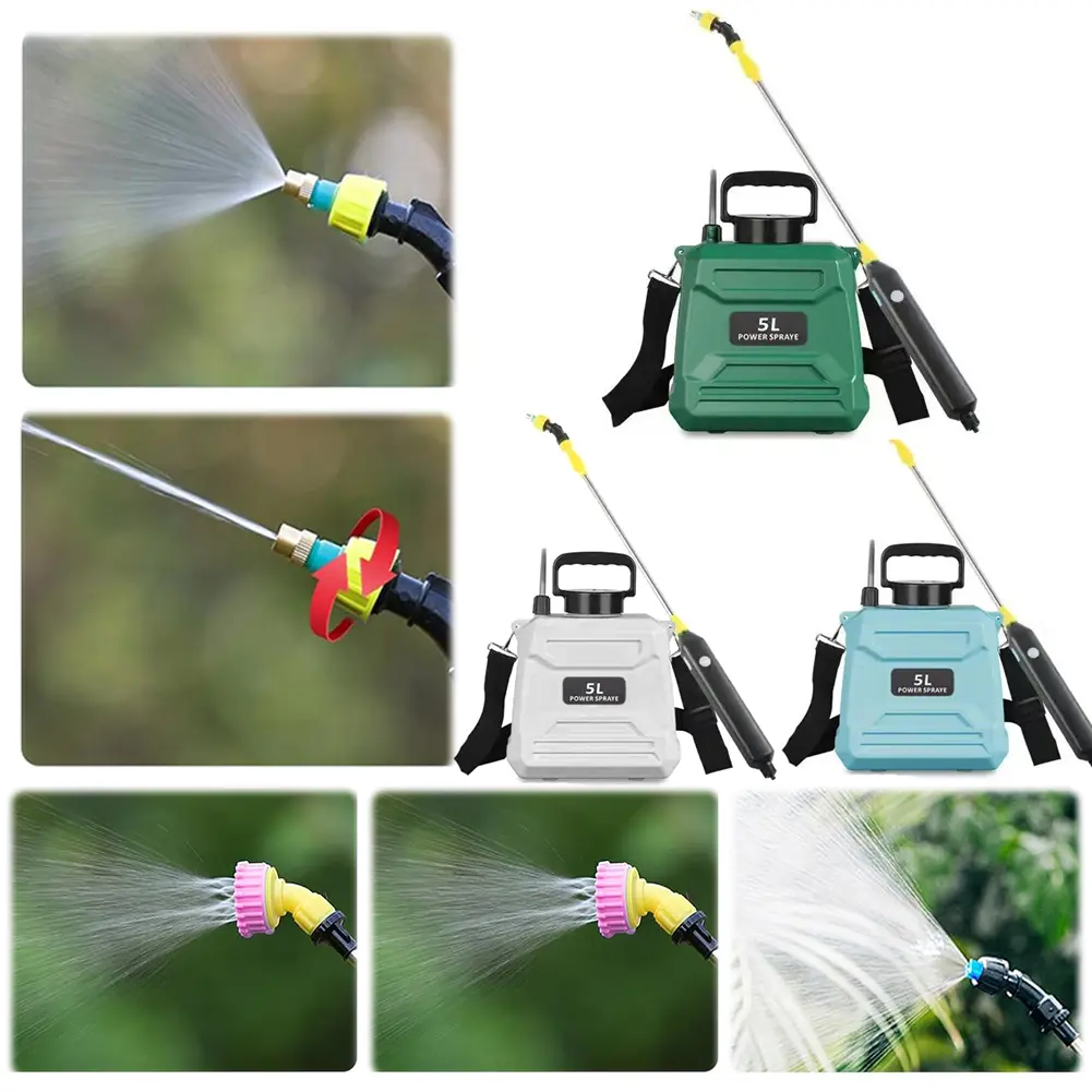 5L Shoulder Pesticide Sprayer Automatic Sprayer Bottle USB Rechargeable Garden Water Sprayer Multi-Function for Glass Cleaning