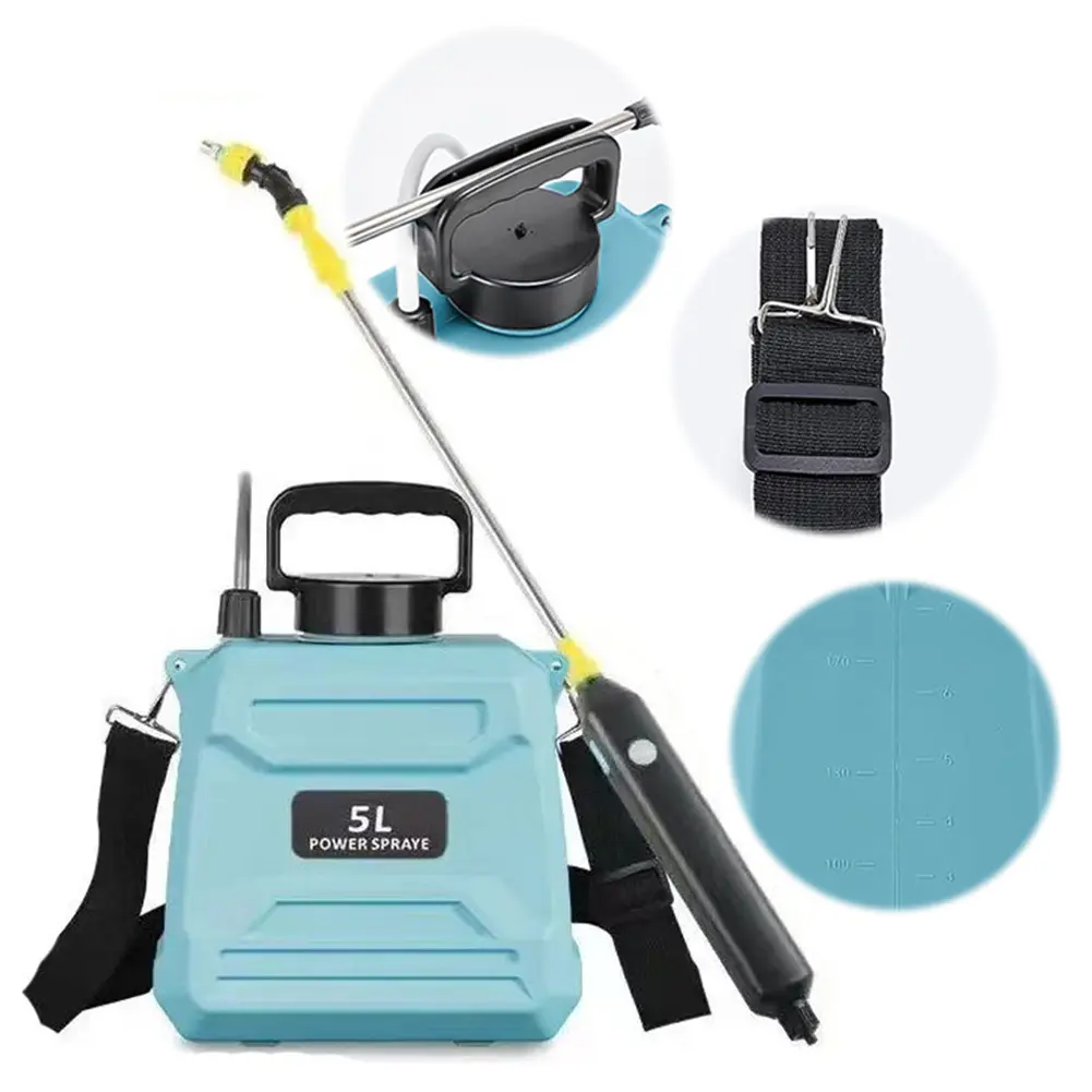 5L Shoulder Pesticide Sprayer Automatic Sprayer Bottle USB Rechargeable Garden Water Sprayer Multi-Function for Glass Cleaning