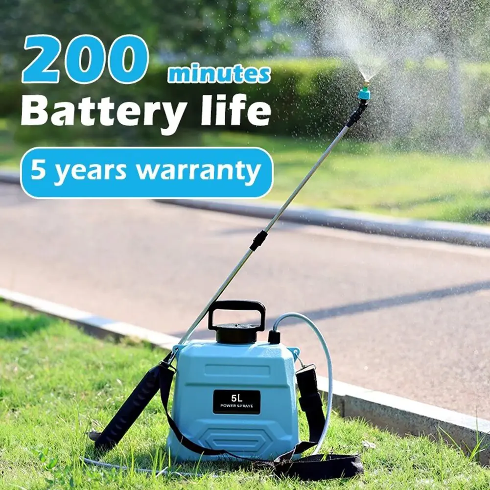 5L Shoulder Pesticide Sprayer Automatic Sprayer Bottle USB Rechargeable Garden Water Sprayer Multi-Function for Glass Cleaning