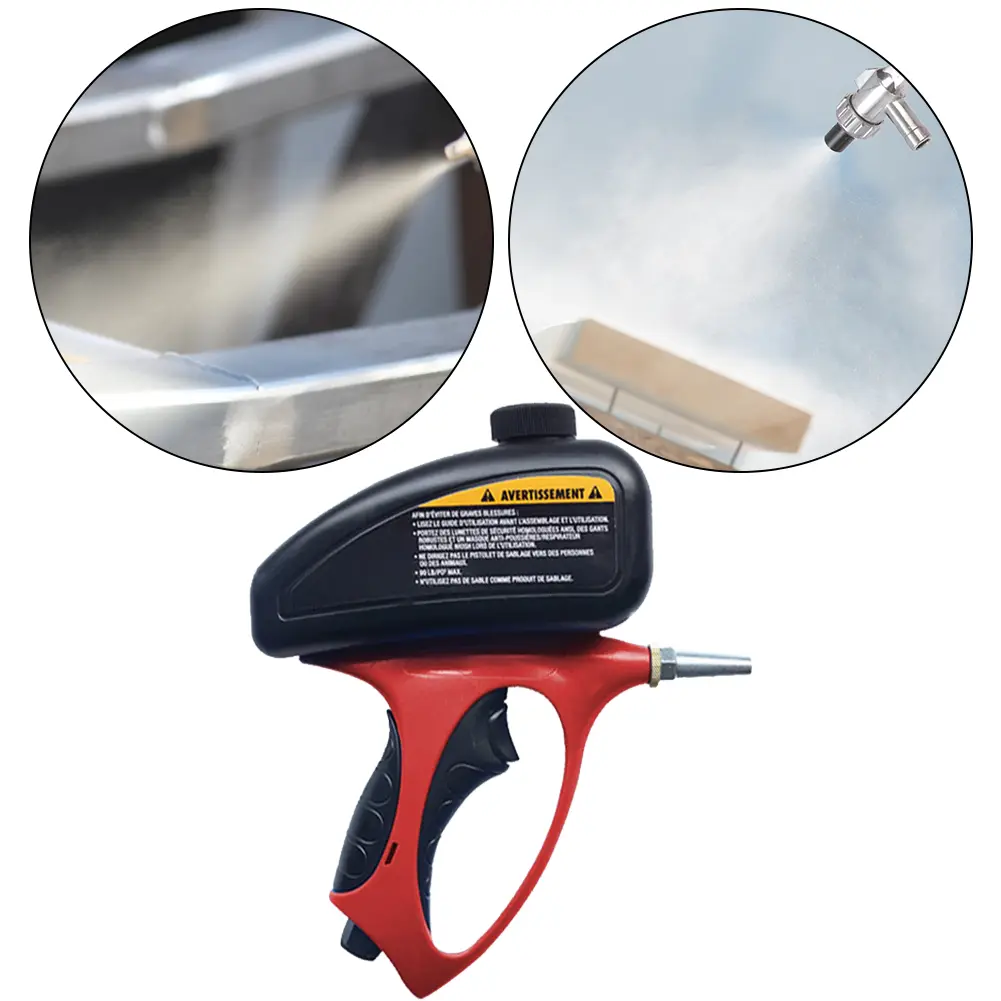 150 PSI Anti-rust Sandblaster with Small Nozzle&Glove Handheld Sand Blasting Machine Gravity Sandblasting Gun Paint/Rust Remover