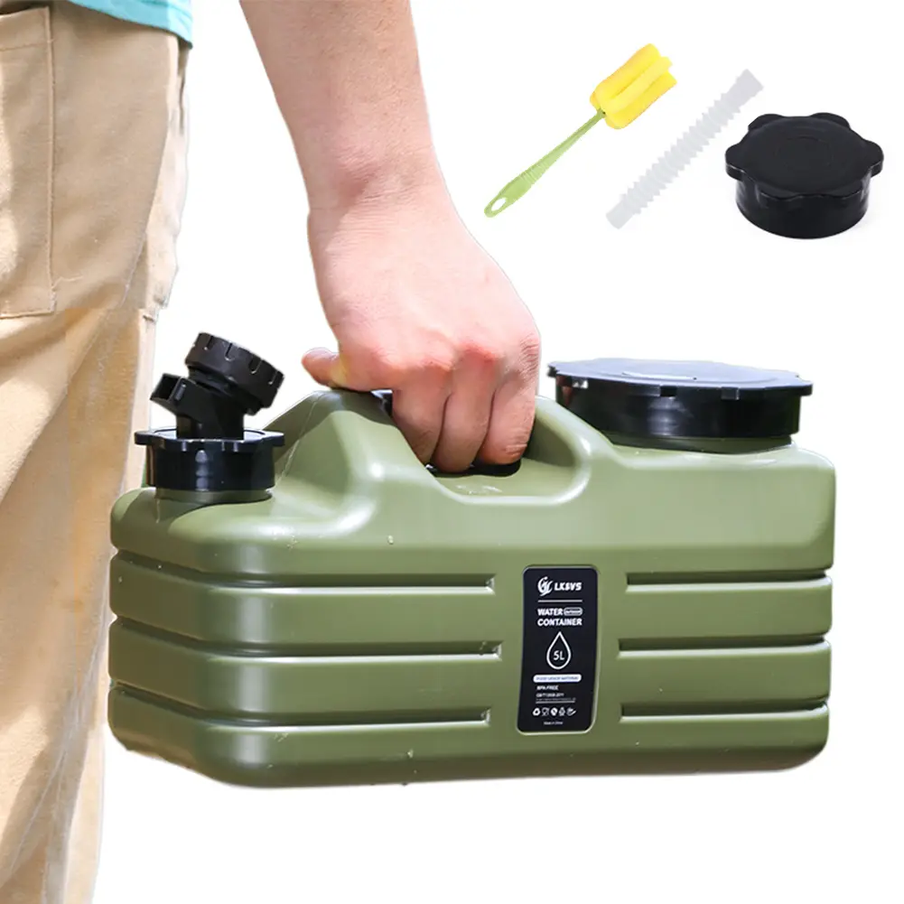 5L Water Storage Container Leak-Proof Drinking Water Bucket Large Capacity Water Dispenser Carrier for Vehicle Car Camping