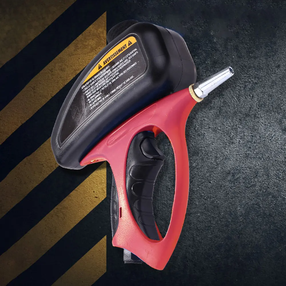 150 PSI Anti-rust Sandblaster with Small Nozzle&Glove Handheld Sand Blasting Machine Gravity Sandblasting Gun Paint/Rust Remover