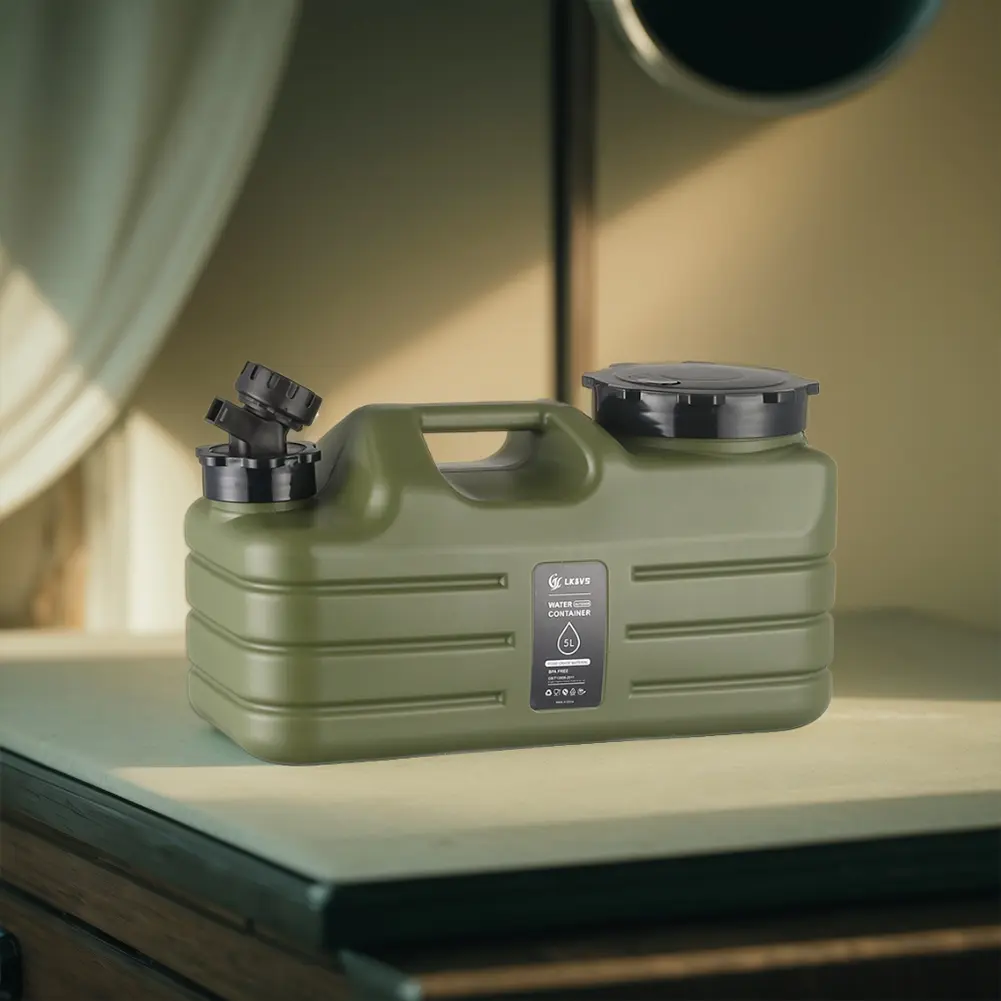 5L Water Storage Container Leak-Proof Drinking Water Bucket Large Capacity Water Dispenser Carrier for Vehicle Car Camping