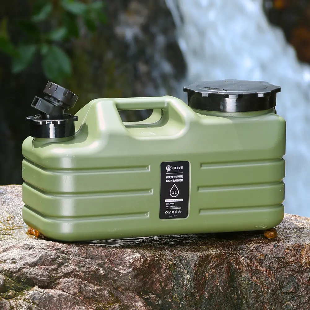 5L Water Storage Container Leak-Proof Drinking Water Bucket Large Capacity Water Dispenser Carrier for Vehicle Car Camping