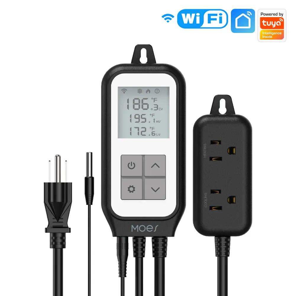 WIFI Digital Thermostat Heater Plug APP Control Heating Cooling Control Thermoregulator Smart Thermostat for Aquarium Fish Tank