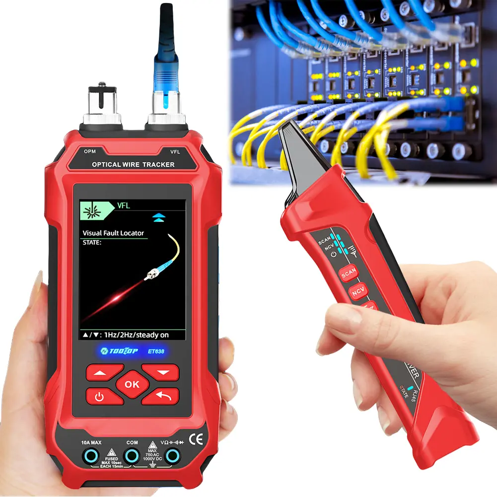 Network Cable Tester Network Tester Cable Toner Rechargeable Ethernet Wire Tester Multi-Function POE Wire Tracer Network Repair