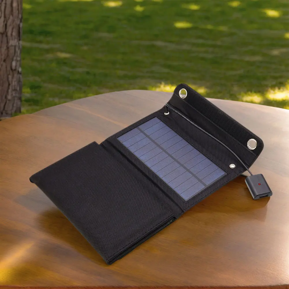 15W Foldable Solar Panel Kit IP65 Waterproof Lightweight Solar Power Station Portable Generator Charger for Outdoor Activities