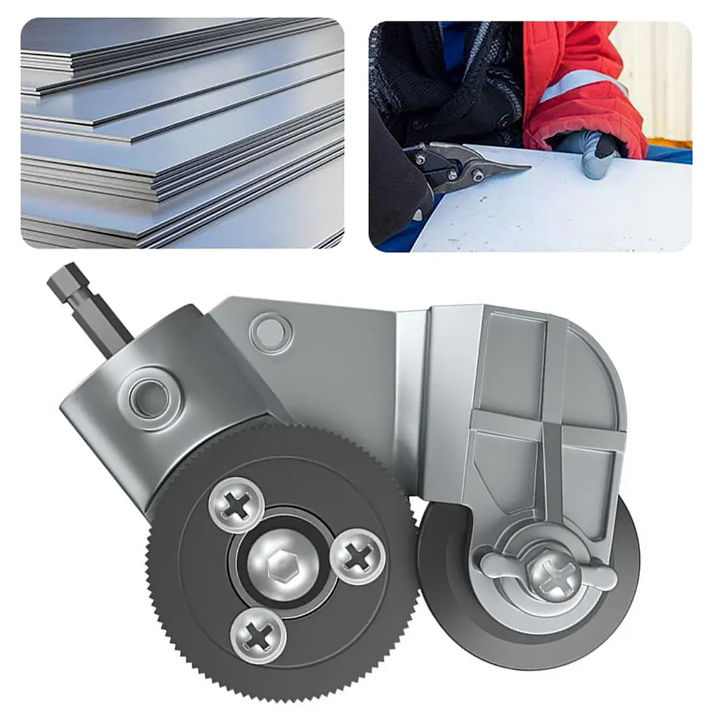 Metal Sheet Cutter Adapter Attachment Metal Plate Cutter Metal Sheet Cutting Machine Tool Cutting Iron Steel Alloy Plastic