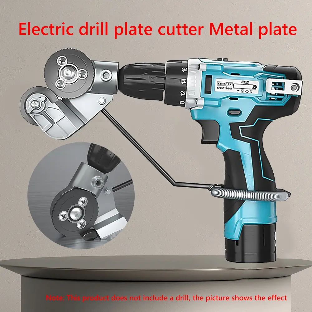 Metal Sheet Cutter Adapter Attachment Metal Plate Cutter Metal Sheet Cutting Machine Tool Cutting Iron Steel Alloy Plastic