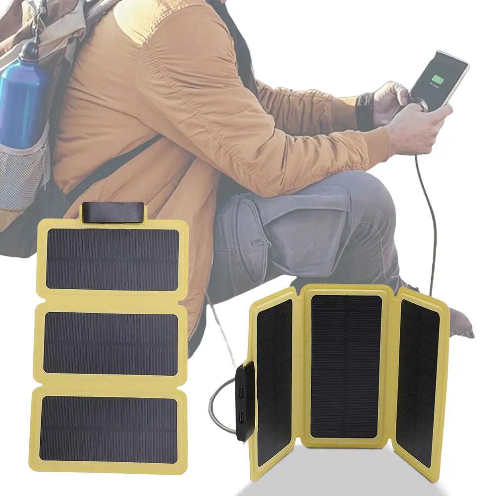 Outdoor Foldable Solar Panel Waterproof Solar Charging Panel USB Mobile Power Battery Charger for Camping Hiking Picnic Climbing