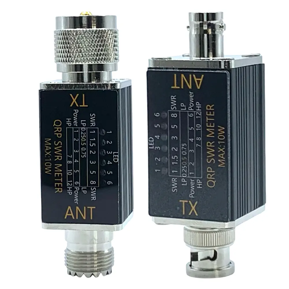 1- 30mhz 10W 6 LED SWR Meter Mini Power & SWR Meter No Batteries Required Shortwave SWR Power Meter LED Indicator SWR Meter