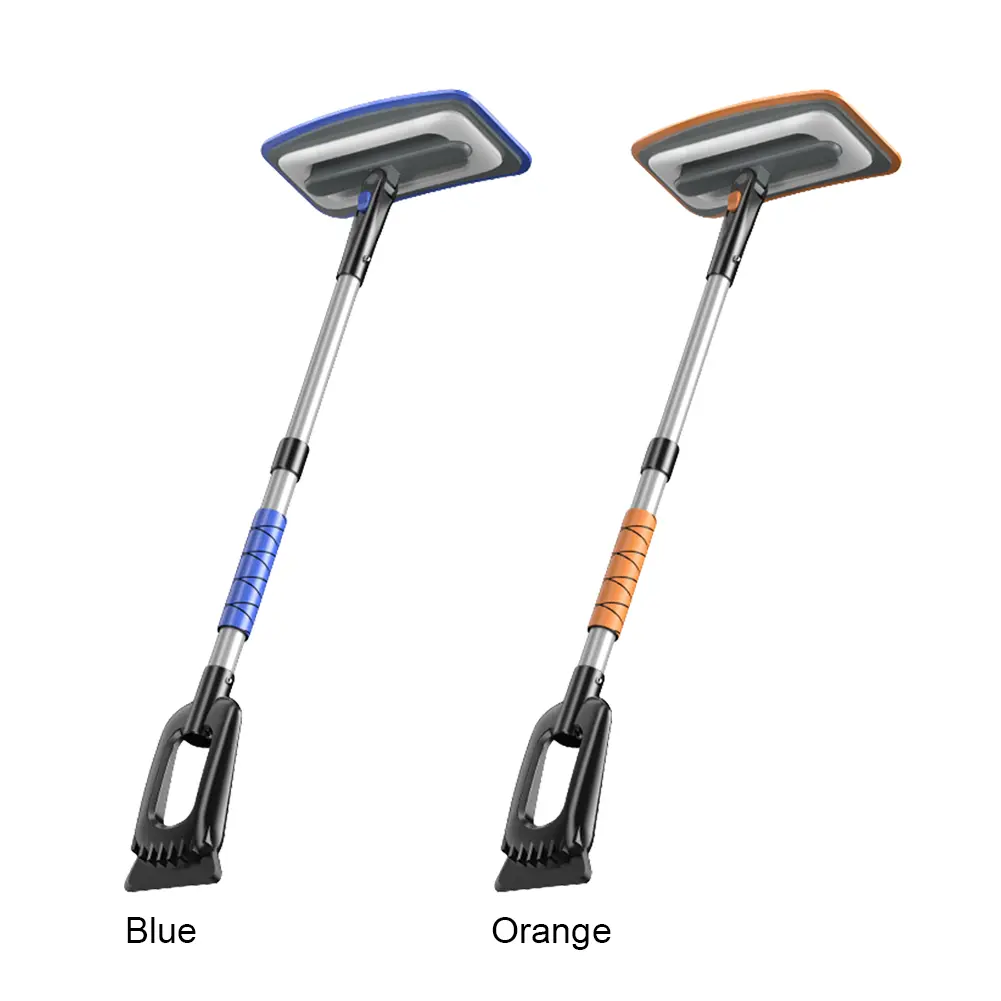 3-in-1 Extendable Ice Scraper Anti-Slip Retractable Snow Remover Front Windshield Ice Scraping Defrost Broom Car Accessories