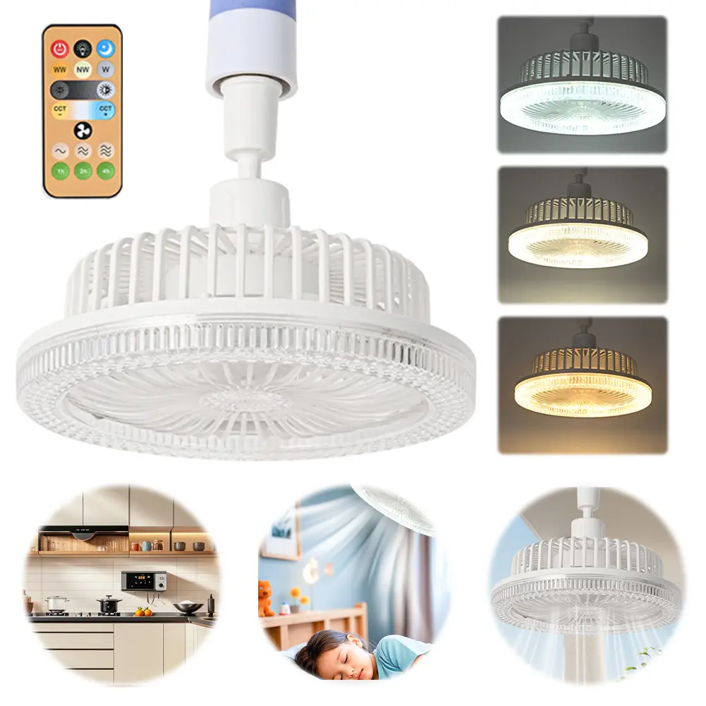 Modern Ceiling Fan with Lights and Remote Silent Ceiling Fan for Bedroom Kitchen Living Room