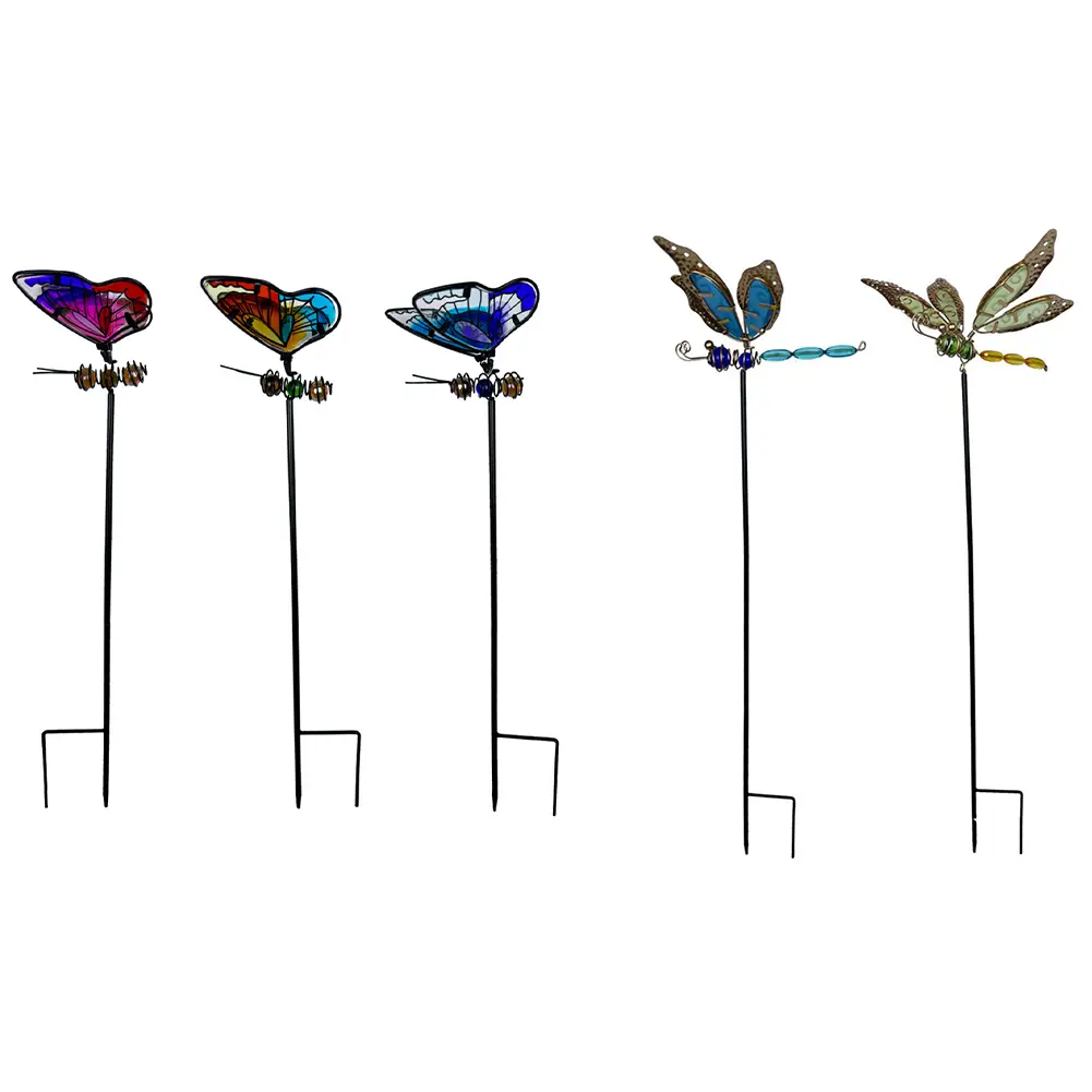Butterfly/Dragonfly Metal Lawn Ornaments Decorative Garden Decorations Yard Art Garden Stake for Pathway Patio