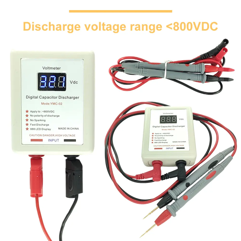 800V Digital Capacitor Fast Discharger Electrician Voltage Discharging Tool Spark Pen Matenance Protection for Electronic