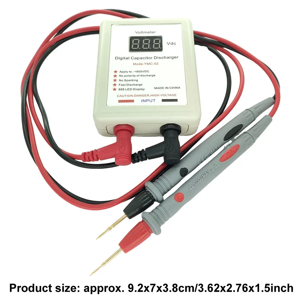 800V Digital Capacitor Fast Discharger Electrician Voltage Discharging Tool Spark Pen Matenance Protection for Electronic