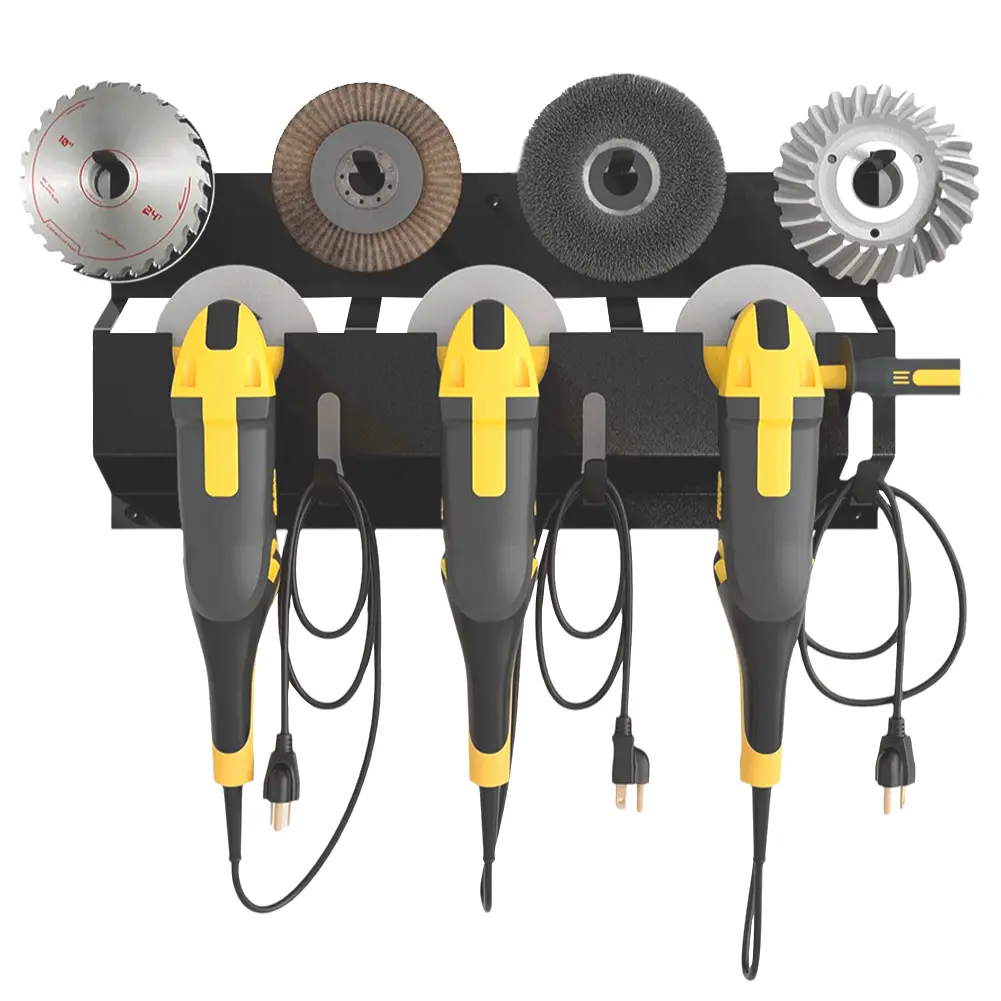 Angle Grinder Holder Angle Grinder Stand with Hook Angle Grinder Wall Mount Bracket Power Tools Rack for Garage Workspace