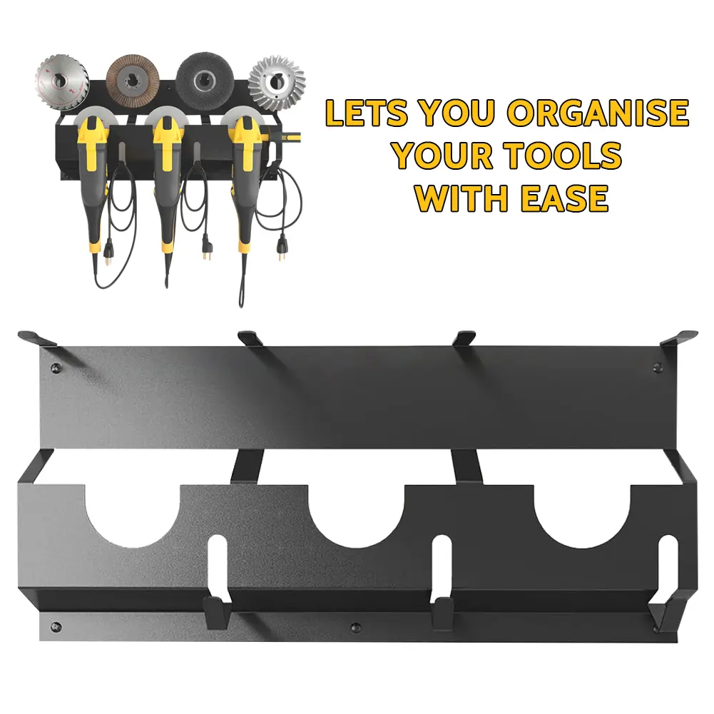 Angle Grinder Holder Angle Grinder Stand with Hook Angle Grinder Wall Mount Bracket Power Tools Rack for Garage Workspace
