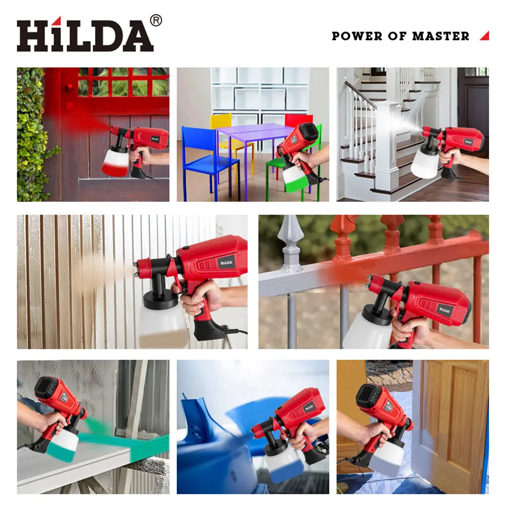 Paint Sprayer 900W Paint Spraying Gun 3 Spray Patterns Portable Spray Gun for Furniture Cabinet Fence Wall Door Garden Chair