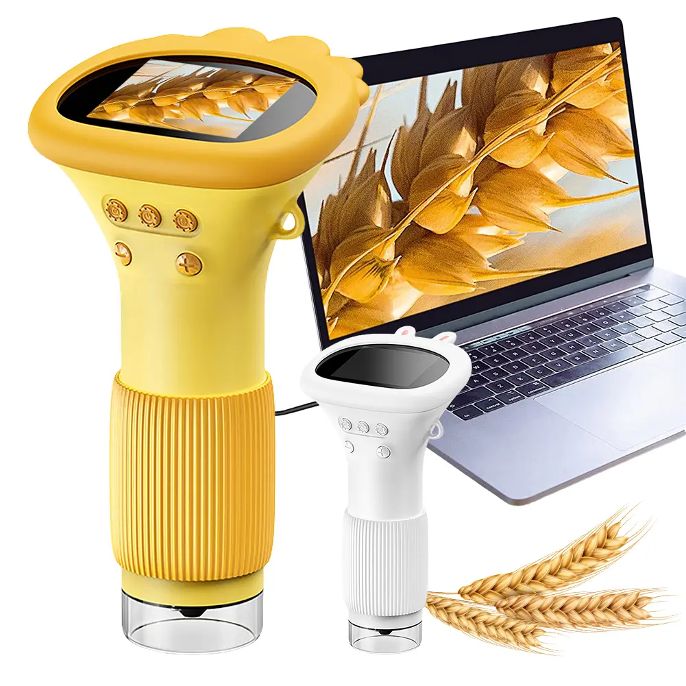 1000X Handheld Digital Microscope 2 Inch IPS Screen Lab Digital Microscopes Equipment with 8 LED Light Mini Portable Microscopes
