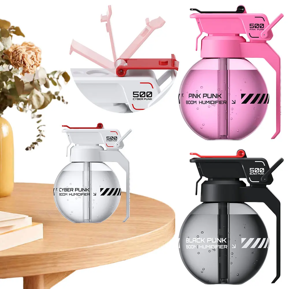 Air Diffuser Humidifier Grenade Cool Mist Humidifier Decorative Aroma Diffuser for Bedroom Home Office Creative Gift