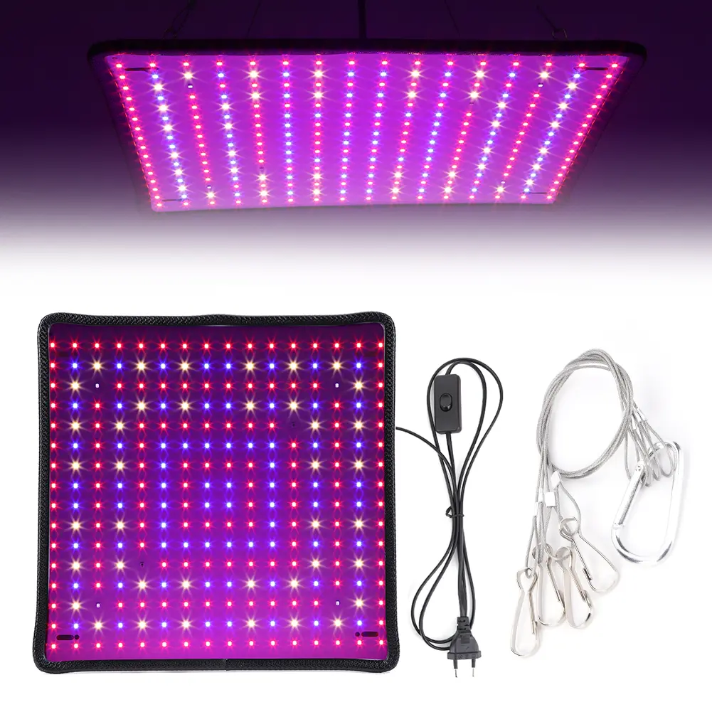 45W LED Plant Lamp Red + Blue + White Full Spectrum Grow Light Square Full Spectrum Plant Light for Sowing Grow Tent Greenhouse