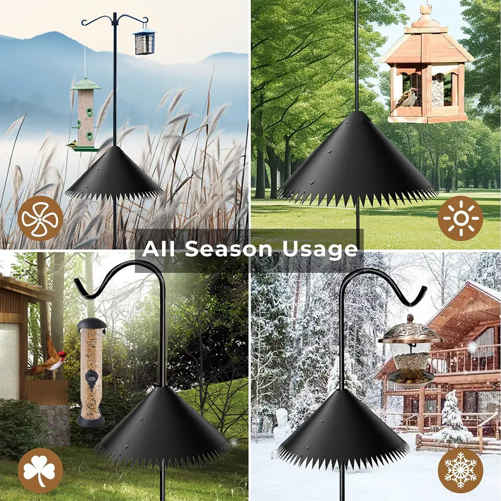 2 Pcs 14/16/18inch Squirrel Baffle Squirrel Guard Bird Food House Squirrel Guard Bird Buddy Accessories for Bird Feeder Pole