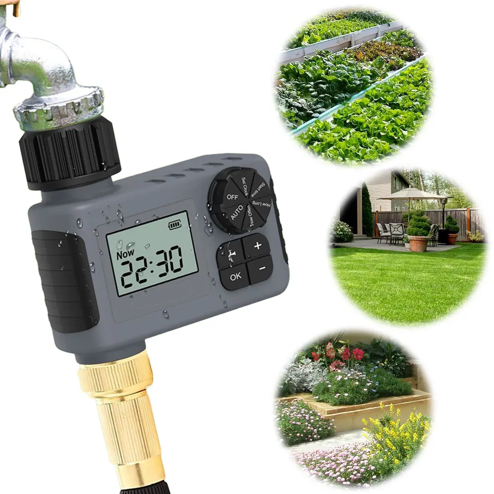 Automatic Irrigation Watering Timer Battery Powered Smart Irrigation Timer Intelligent Sprinkler Timer for Outdoor Garden Lawn