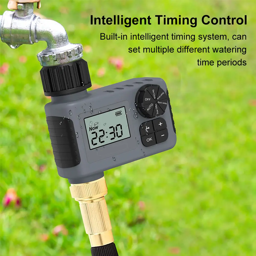 Automatic Irrigation Watering Timer Battery Powered Smart Irrigation Timer Intelligent Sprinkler Timer for Outdoor Garden Lawn