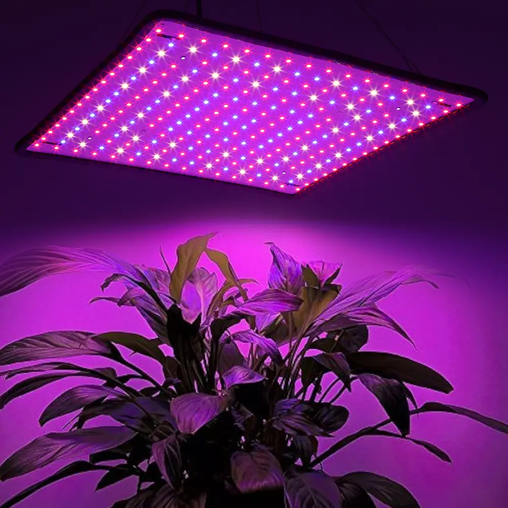 45W LED Plant Lamp Red + Blue + White Full Spectrum Grow Light Square Full Spectrum Plant Light for Sowing Grow Tent Greenhouse