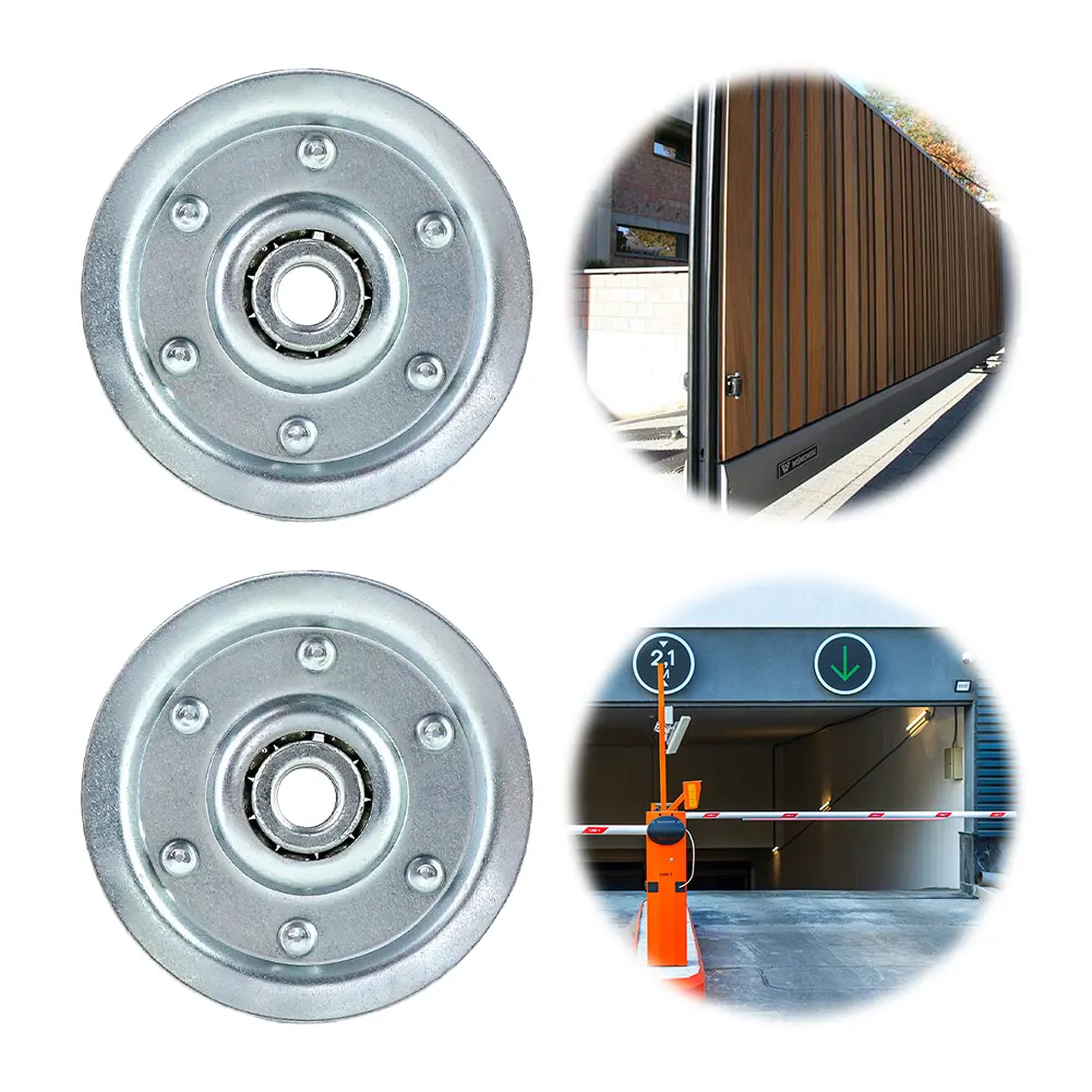 2Pcs Heavy Duty Garage Door Pulley 200LB Load Garage Door Cable Wheel Silver Pulley Guide for Replacing Old Damaged Pulleys