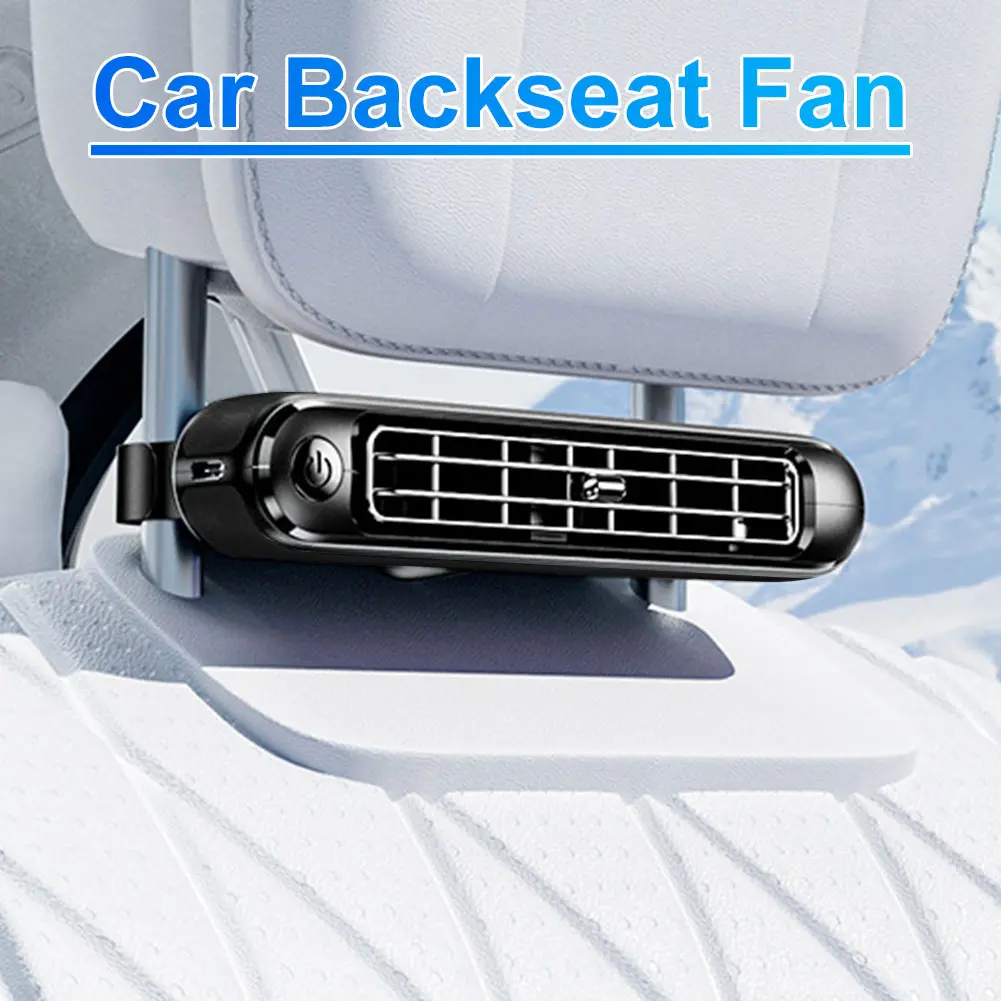 Backseat Cooling Fan Vehicle Rear Headrest Fans Three Wind Speeds Cooling Air Fan Portable Fan for Sedan SUV RV Truck