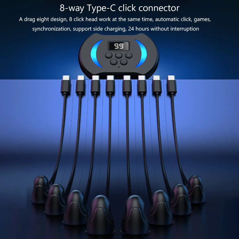 Mobile Phone Screen Auto Clicker with Digital Display & Blue Light Auto Tapper Taps for Games Live Broadcasts Deal Reward Tasks