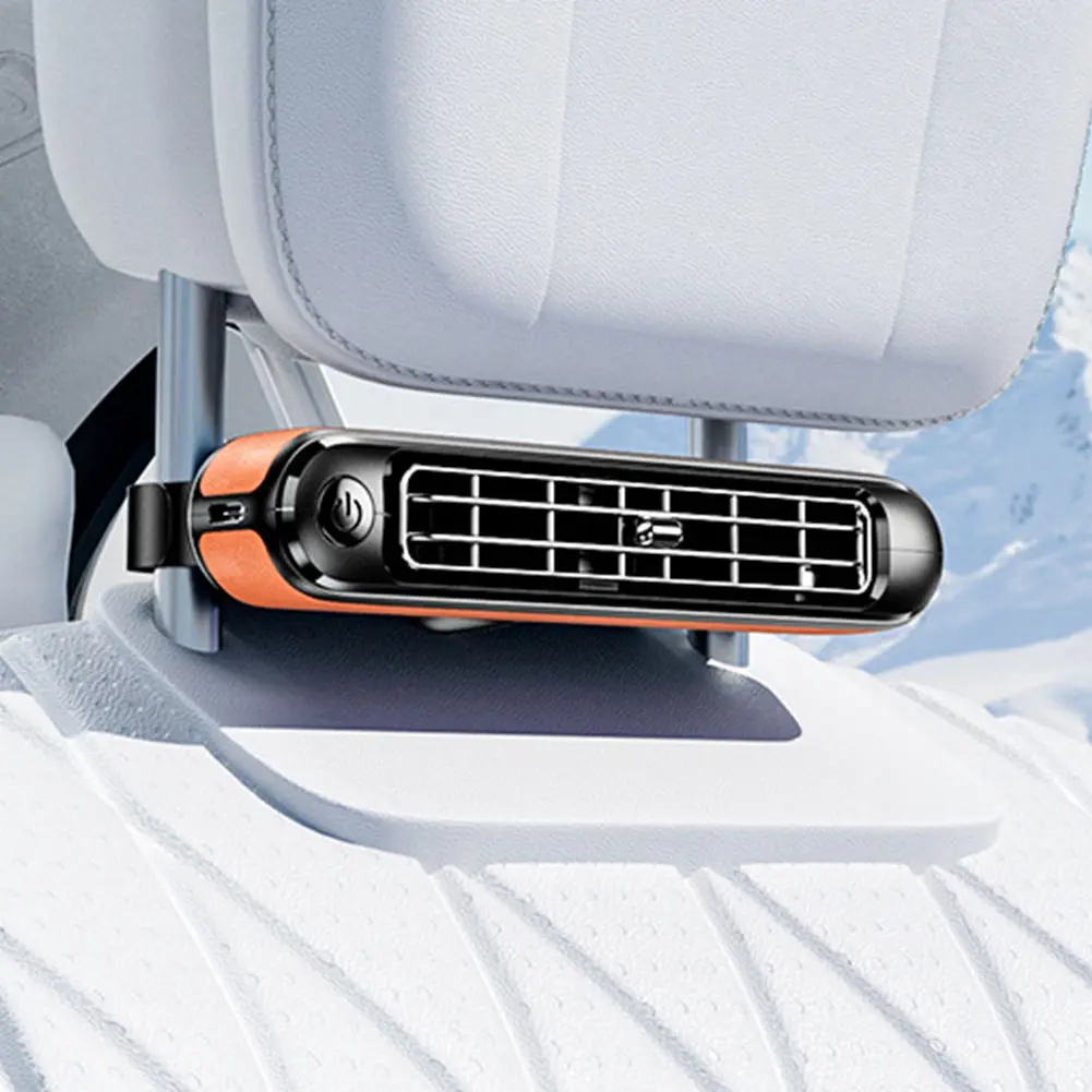 Backseat Cooling Fan Vehicle Rear Headrest Fans Three Wind Speeds Cooling Air Fan Portable Fan for Sedan SUV RV Truck