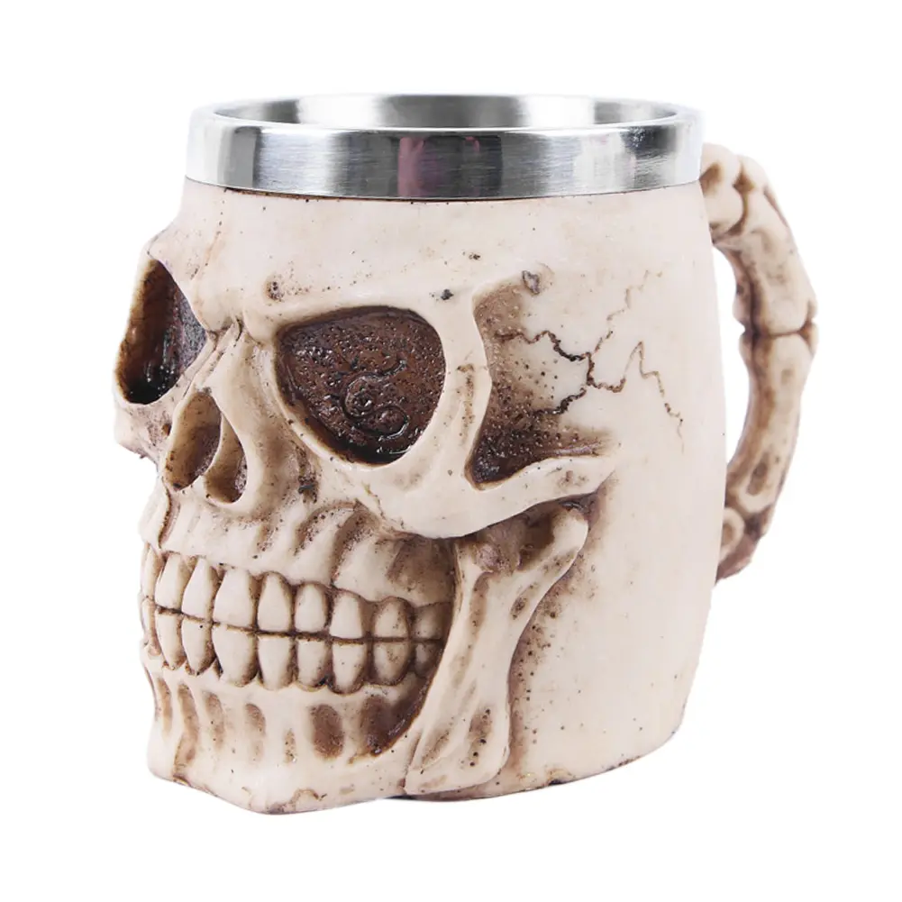 Resin Skull Retro Wine Glass Vintage Cocktail Glasses Whiskey Beer Wine Cup