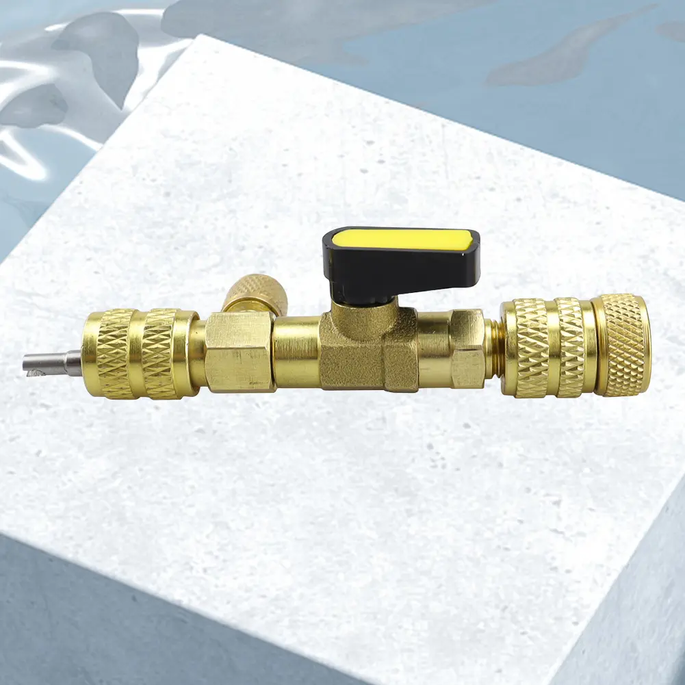 Valve Core Remover/Installer with Dual Size R410A R22 Valve Core Remover Installer Tool SAE 1/4 & 5/16 Port for HVAC R410A R22