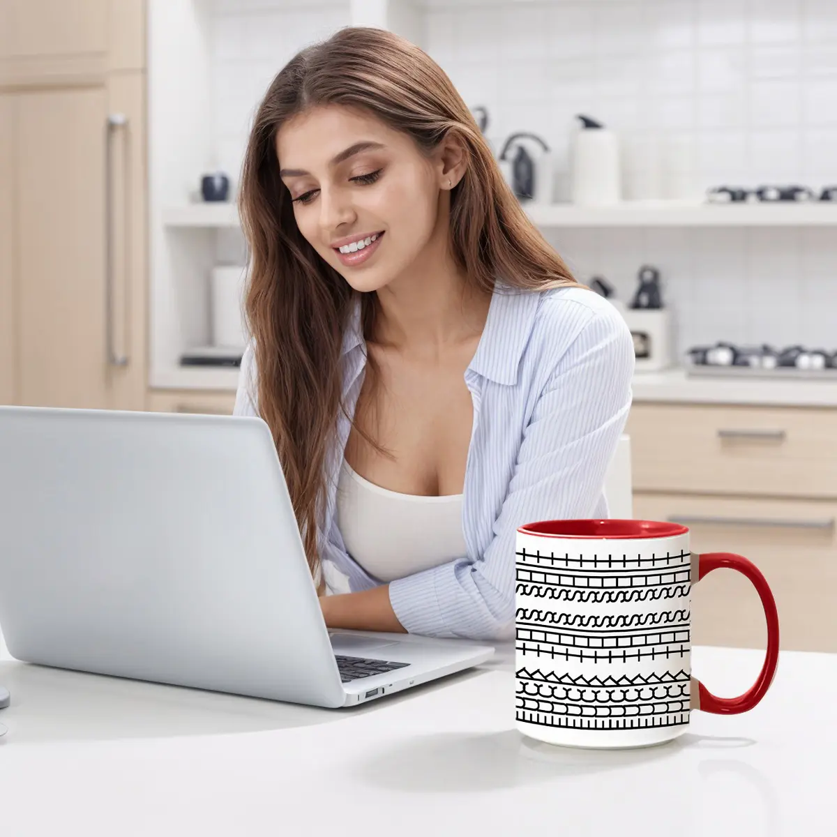 Hidden Message Coffee Mug Ceramic Coffee Mug Microwave-Safe Drinkware Funny Coffee Cup Modern Coffee Lover Cup Gift