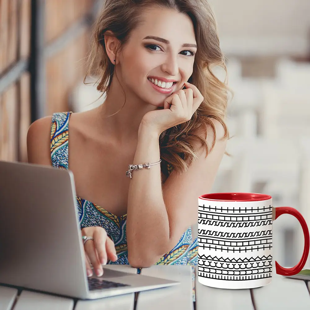 Hidden Message Coffee Mug Ceramic Coffee Mug Microwave-Safe Drinkware Funny Coffee Cup Modern Coffee Lover Cup Gift