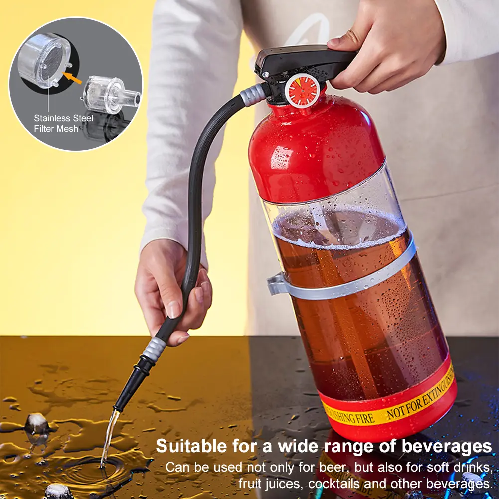 3L Shape Wine Drink Dispenser Portable Beer Container Liquor Dispenser Machine for Beer Wine Cocktail Beverage