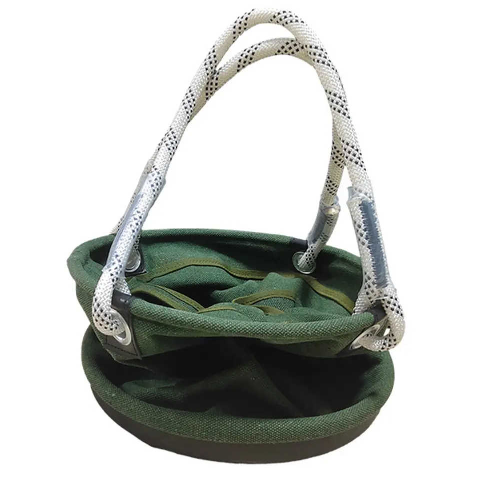 Canvas Tool Bucket Bag with Plastic Bottom Tool Storage Bucket All-Purpose Tool Bucket for Electrician for Garden Cleaning Tool