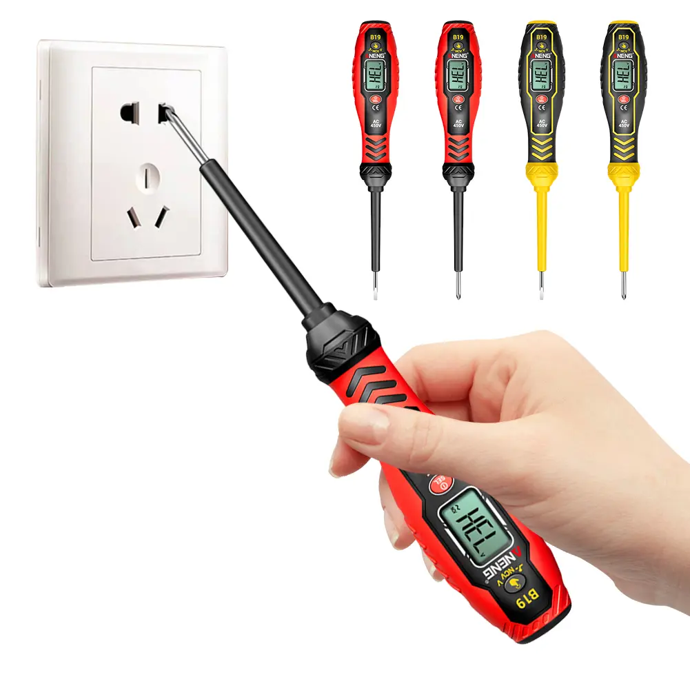 B19 Voltmeter Tester Pen Buzzer Alarm Diagnostic Breakpoint Finder Non-Contact Test Voltage Measurement Tool for Household