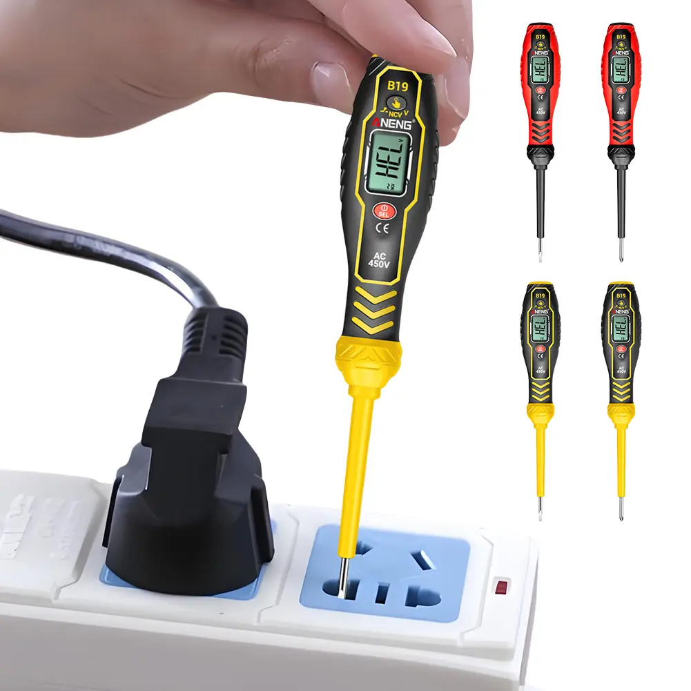 B19 Voltmeter Tester Pen Buzzer Alarm Diagnostic Breakpoint Finder Non-Contact Test Voltage Measurement Tool for Household