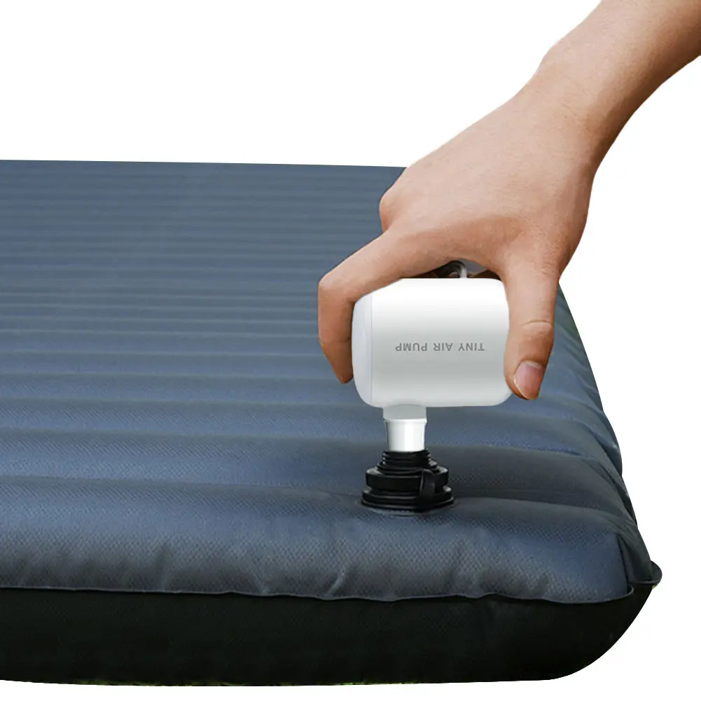 Camping Light Electric Air Pump 4000Pa Mini Inflate Deflate Pump 3 Lighting Modes Outdoor Inflator Pump for Air Mattresses Beds